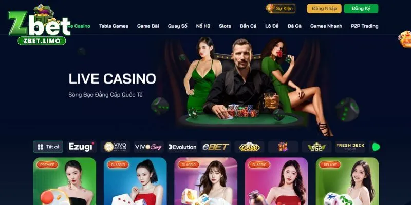 Sảnh live casino đẳng cấp